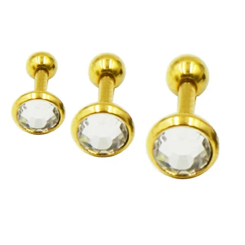 CASSIECA 6 Pezzi Cartilagine Orecchini In Acciaio Inossidabile Per Donne Ragazze Orecchini In Fiore Conch Barbell Piercing Tragus Helix Body Piercing Gioielli 16G - Foto 7