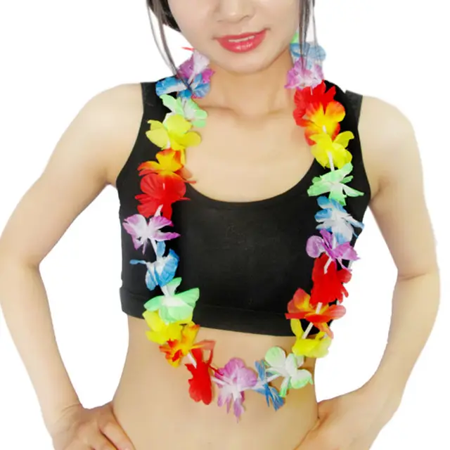 Cheap Hawaiian lei Flower Garland Necklace Hawaii Flower Garland