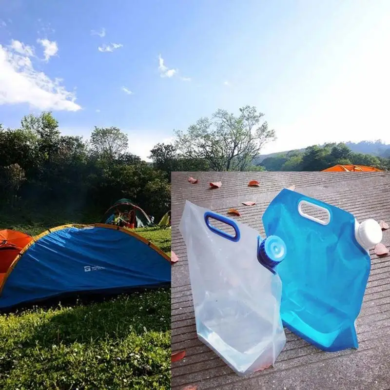 5л 10л Складная ПВХ складная сумка для питьевой воды Прозрачный автомобильный контейнер для воды для кемпинга пешего туризма пикника