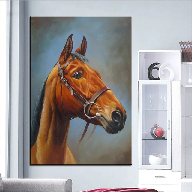 Wall Art Decor Painting Golden Horse S Head Digital Oil Wall Art Decor Painting Golden Horse S Head Digital Oil Print