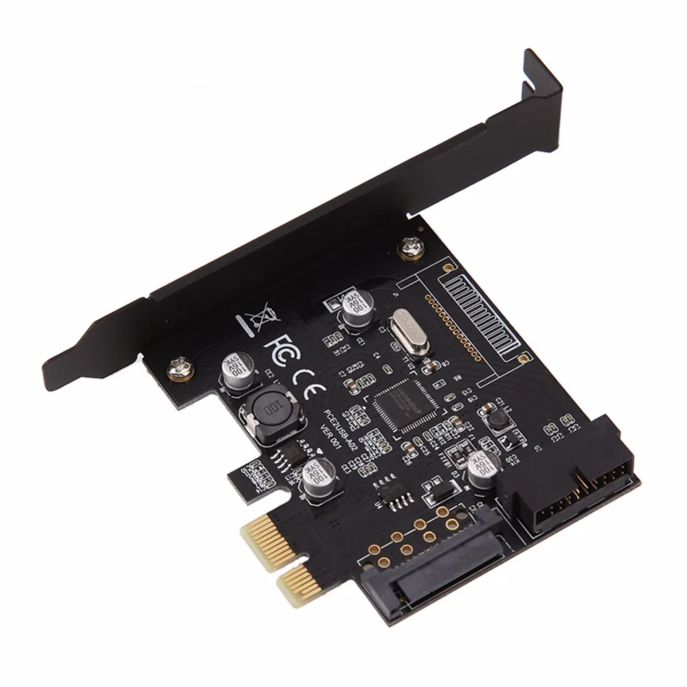 

PCI-E Express 19 pin USB 3.0 Connector and 15-pin SATA Power Expansion Controller Adapter Card Add On Cards for Laptop Computer