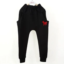 Новые детские Обувь для девочек детские черный, белый цвет тонкие длинные Мотобрюки мягкие хлопковые штаны-шаровары Лидер продаж