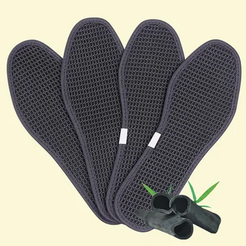 

Bamboo Charcoal Insoles Outdoor Foot Dry Deodorant Care Hiking Antibacterial Cushion Unisex Sports Shoe Pads Ice Silk Breathable