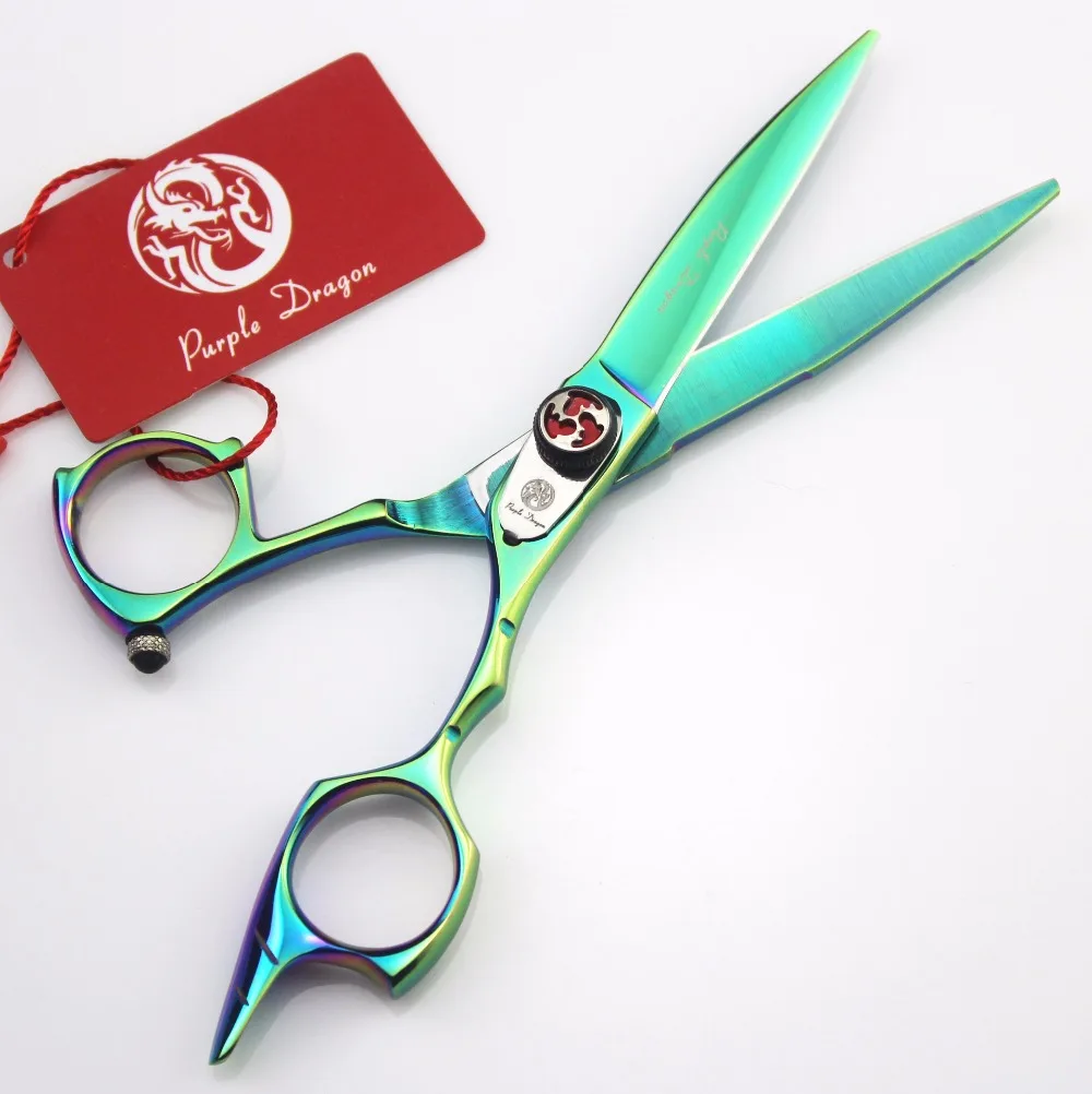 

Purple Dragon High Quality Professional 5.5 inch Hair Cutting Scissors Barber Hairdressing Shears Hair Makas