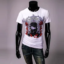 New vintage short O neck printed t shirt men brand cotton mens t shirts fashion camisetas hombre tops tee Men’s Clothing TD022