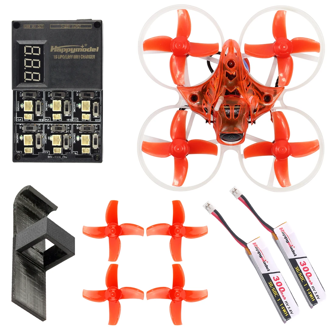 JMT 75 мм V2 Crazybee F4 Pro OSD 2S FPV RC гоночный Дрон EOS2 1200TVL мини камера 25/200mW VTX RTF BNF модернизированная Mobula7 - Цвет: Frsky BNF White