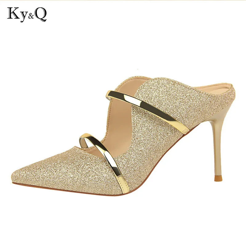 Buy White Gold Sexy High Heels Shoes 2018 New Fashion Summer Style Women