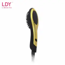 LDY плоский железный Золотой выпрямитель для волос щетка для укладки салонного ухода термическое оборудование гофра быстрый выпрямитель гребень Ptc нагрев