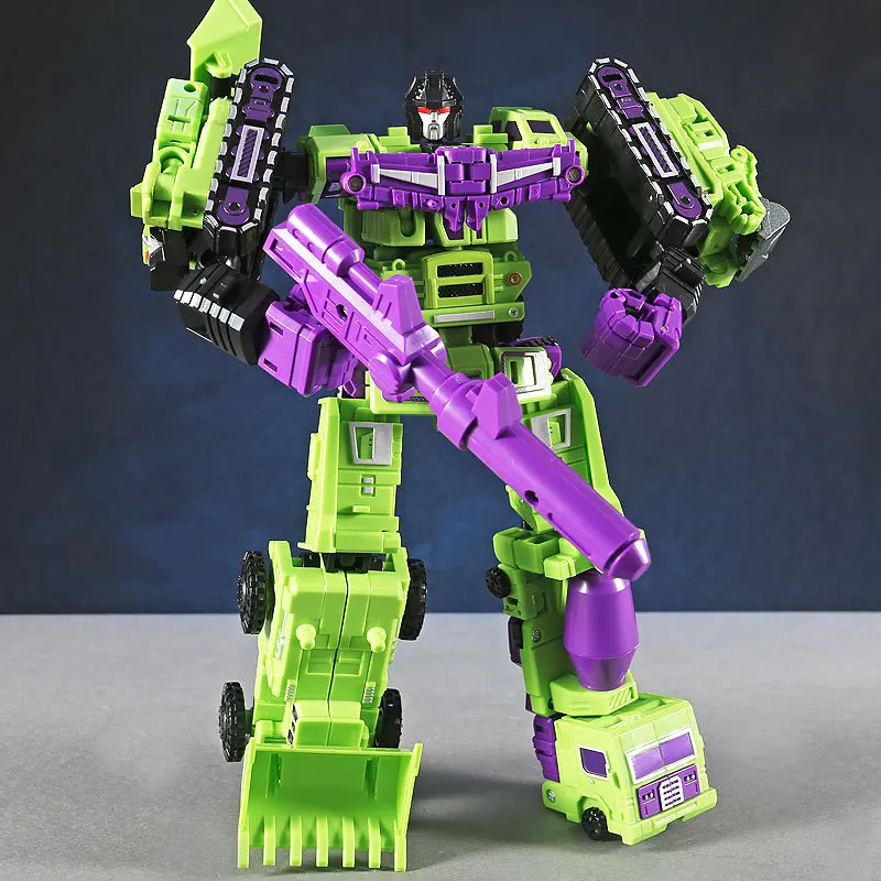 6 In 1 Engineering Car Combination G1 Transformation Mf 17 Hercules Green Devastator Dx9 Mft Action Figure Robot Collection Toys Buy At The Price Of 48 50 In Aliexpress Com Imall Com
