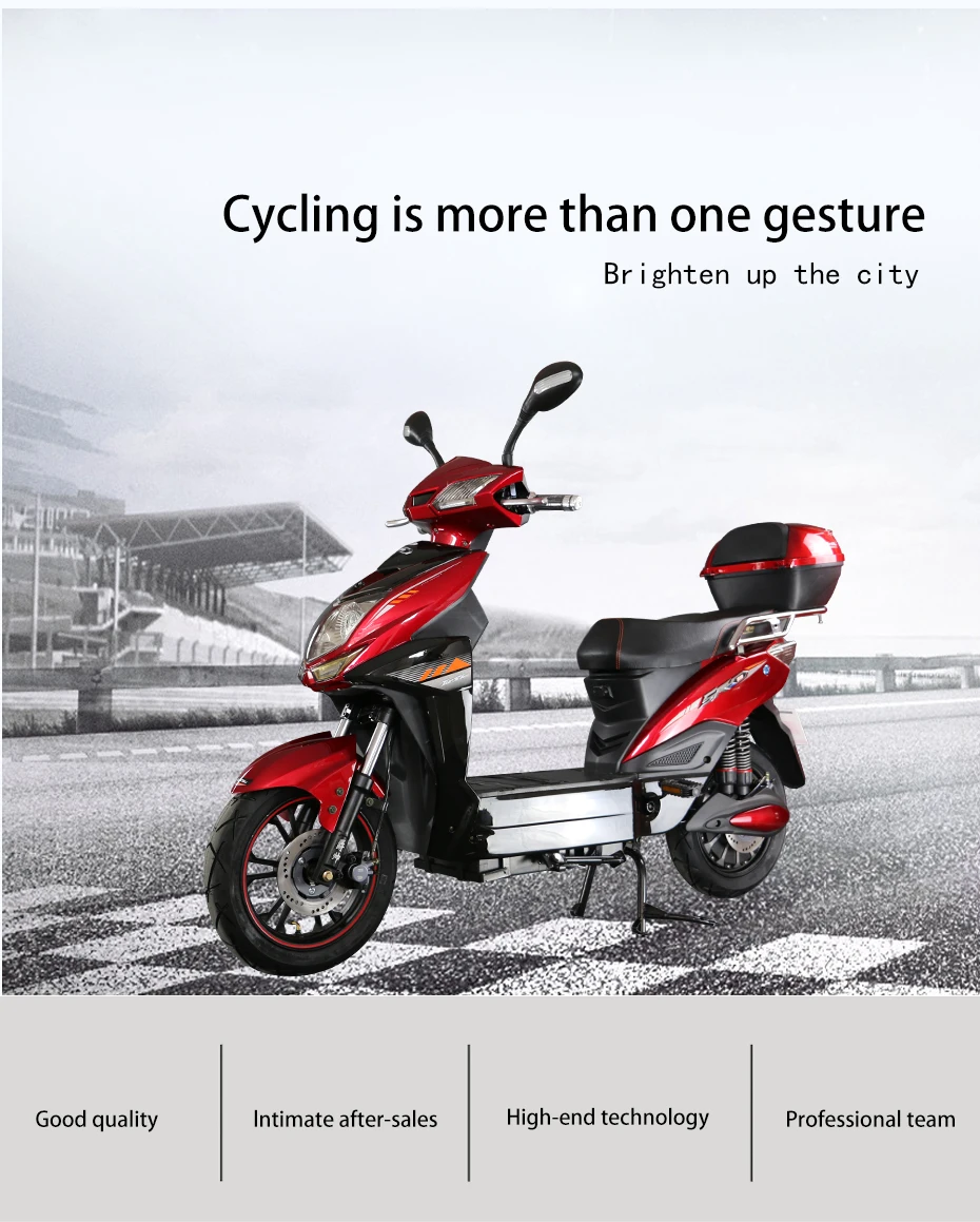 Best Electric  Motorcycle with pedals Electric Scooter 48V 1000W Lithium Battery For Man Standard Type Made In Aluminum Alloy Frame 1