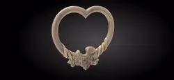 3D STL модель для ЧПУ гравер Вырезка машины рельеф ArtCAM Aspire "heart_frame" с ЧПУ файлы (es)