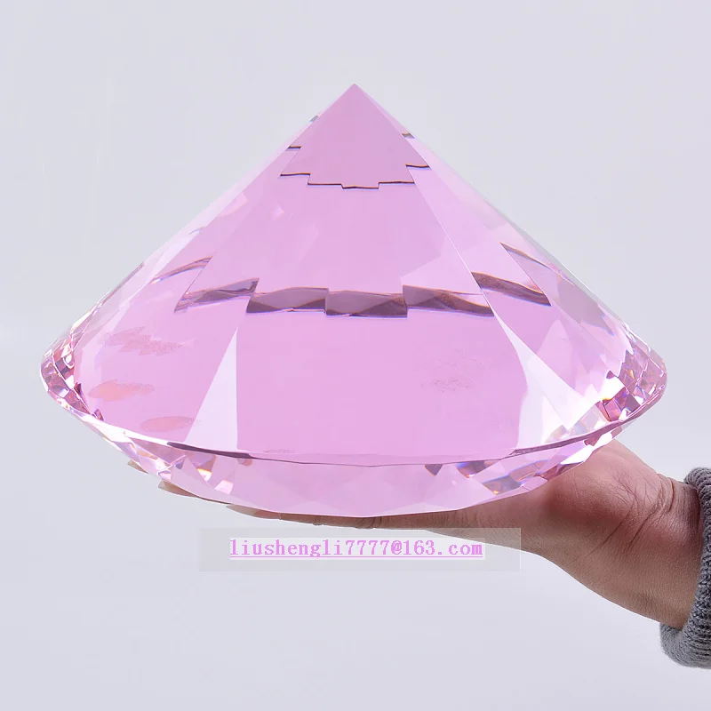 Pink Diamond Big Decorative Crystal crafts Modern home decor office