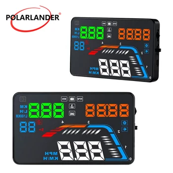 

Windscreen Projector Head Up Display Car HUD OBD2 Driving Data Speedometer 5.5''