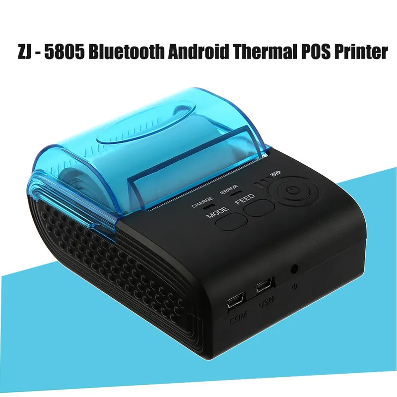 Koop ZJIANG ZJ 5805 Pos Terminal 58mm Bluetooth Android 4.0 POS Ontvangst Thermische Printer Wetsvoorstel Machine Voor Supermarkt EU US UK PLUG