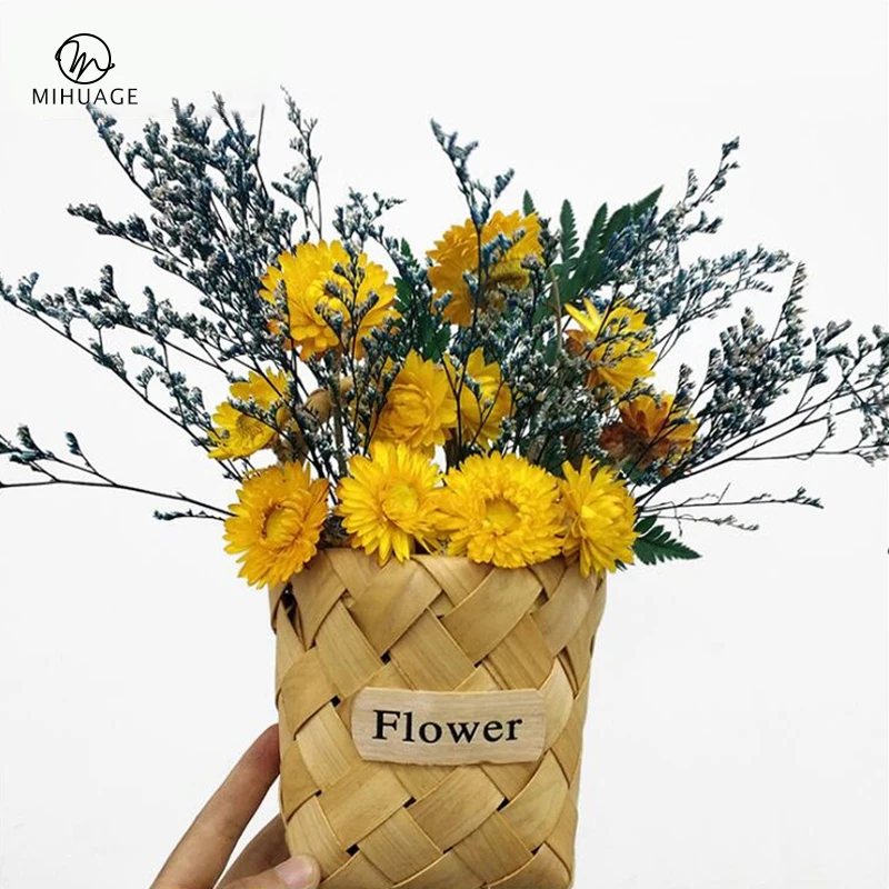 

MiHuaGe Natural Dried Flowers Little Daisy Simulation Decoration Artificial Preserved Flower Dry Flowers Wedding Party Decor