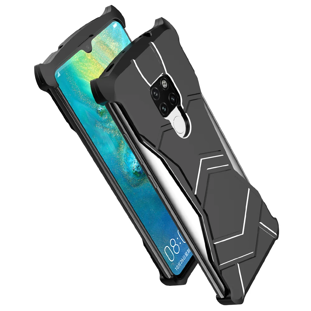 Black R-Just Роскошные пантера магнитные чехлы для huawei P30 Pro Nova4e алюминиевый бампер Магнитная Защитная крышка для huawei mate 20 - Цвет: Black