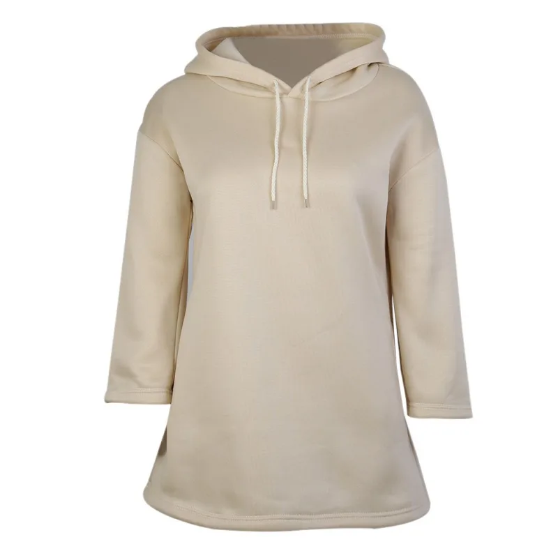 ROPALIA Lady Long Sweatshirts Women Solid Hooded O-Neck Long Sleeve Loose Casual Sweatshirts 2018 Fall Pockets Long Tops ROPALIA Lady Long Sweatshirts Women Solid Hooded O-Neck Long Sleeve Loose Casual Sweatshirts 2018 Fall Pockets Long Tops