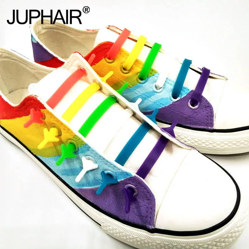 

JUP Men Boy Girl Kid Lazy Shoelace Lace Shoelace Buckle Flat Square Head Bracelet Canvas Leisure Sports Shoes Silicone Elastic