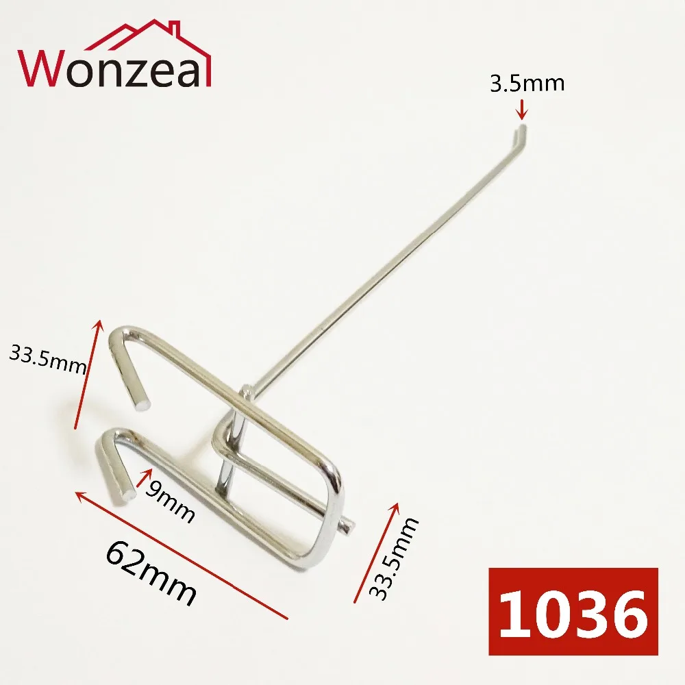 

2pcs Mesh Shape Pegboard Hooks Cold-rolled Steel Display Hooks 100/150/200/250/300mm Hook for Supermarket Store Hanging