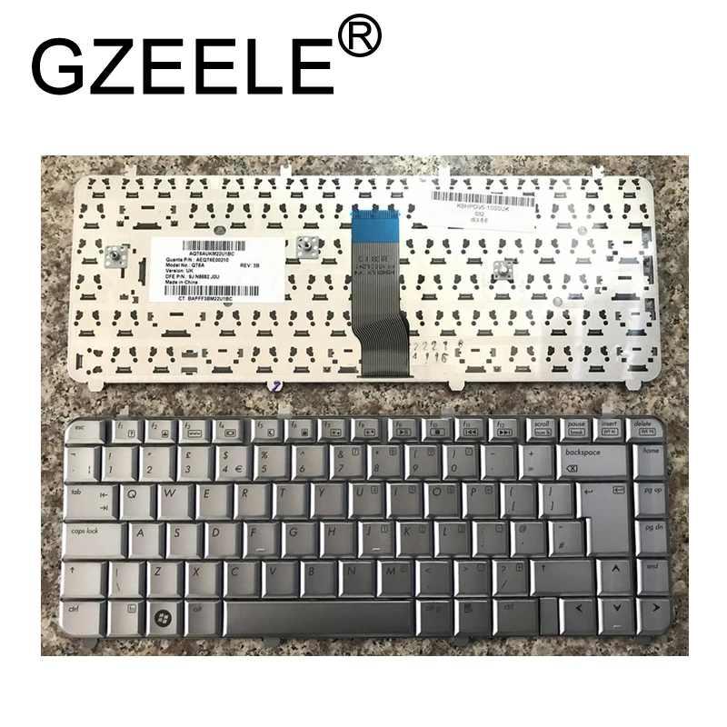 GZEELE новая клавиатура для HP qt6a teqt6e00210 9j.n8682.j0u серебро Великобритании Клавиатура ноутбука