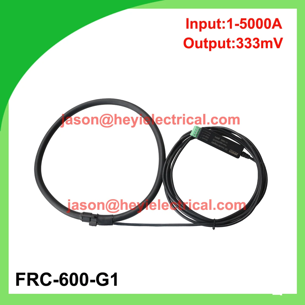 

China manufacturer Input 5000A FRC-600-G1 flexible rogowski coil with G1 integrator output 333mV split core CT