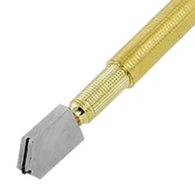 WSFS Горячая Руководство золотой тон Нескользящая ручка подачи масла СТЕКЛО резак инструмент