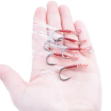 8 шт./упак. 10# to15# крюк лодка отсадки крючок перо Roped молния избыточный вес рыболовный крючок аксессуар снасти