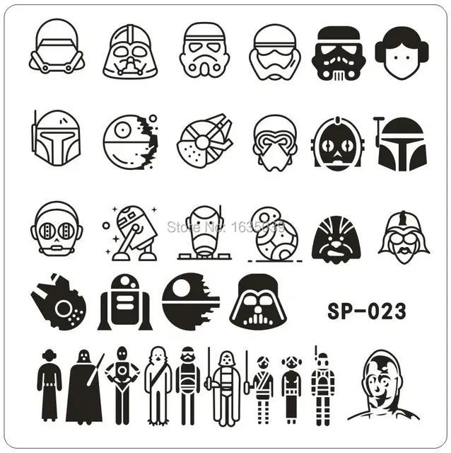 aliexpress com buy star wars design nail art stamping image plates star wars template