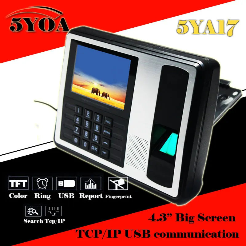5YOA 5YA17A TCP IP биометрический сканер отпечатков пальцев время рабочего времени часы