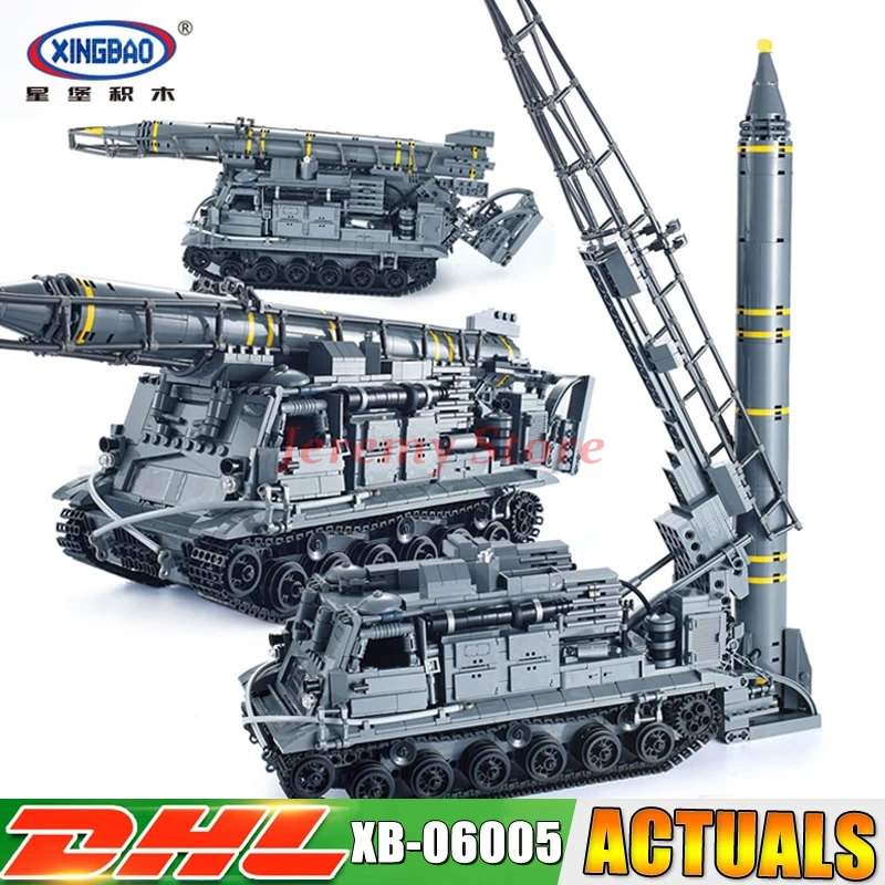 

Xingbao 06005 1750Pcs Military Series The 8U218 TEL 8K11 Set Building Blocks Bricks Children Educational Boy`s Toys Model Gifts