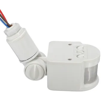 Interruptor de luz con Sensor de movimiento, interruptor de luz infrarrojo automático PIR para exteriores, CA 220V, con luz LED
