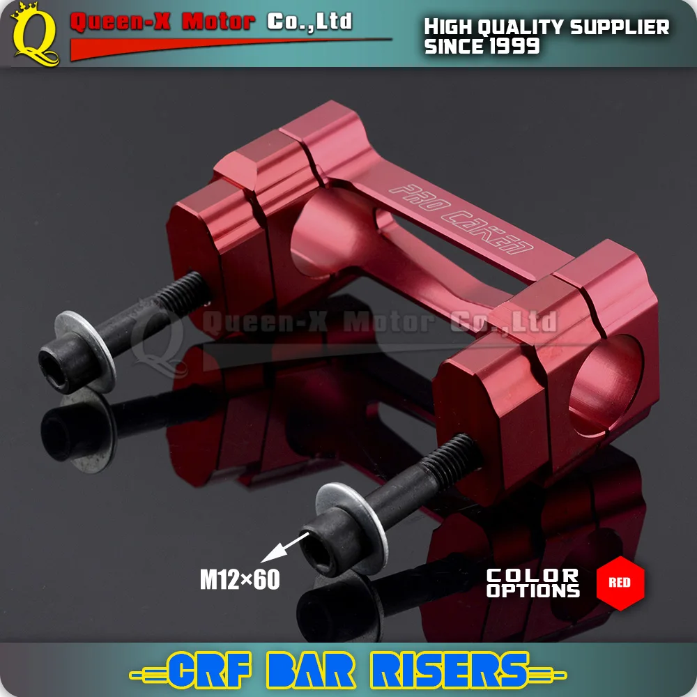 

Queen-X 28MM Billet HandleBar Fat Bar Risers Mount Clamp CR CRF CR125 CR250 CRF250R CRF450R CRF250X Dirt Bike Motocross Enduro