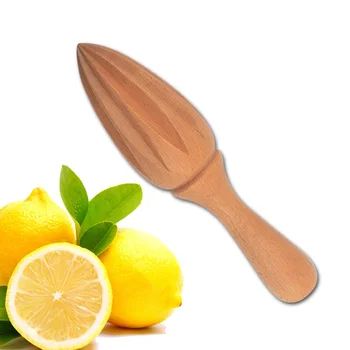 

300pcs/lot Creative Wooden Lemon Squeezer Hand Press Manual Juicer Fruit Orange Citrus Juice Extractor Reamers Ten-corner Design