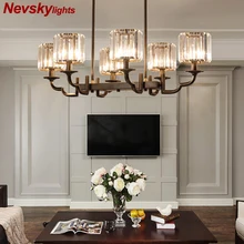 Винтажная хрустальная люстра потолочная на кухню промышленные люстры лофт классическая бронзовая потолочная люстра для обеденного зона современный светодиодный подвесной светильник в гоститную освещение для интерьера