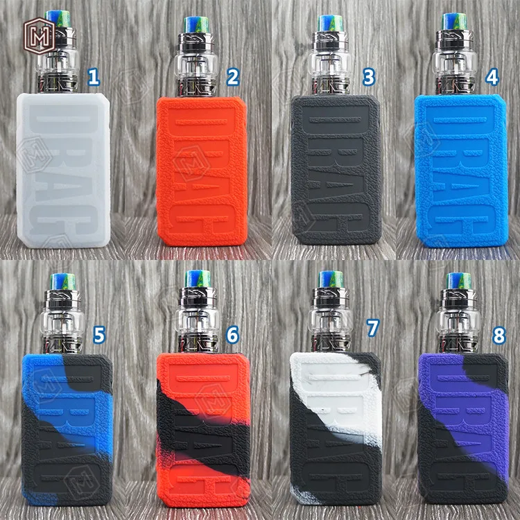 

2pcs Microsmoke Colourful Silicone Protective Case for E-Cigarette Products Voopoo drag 2 177W free shipping