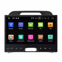 KLYDE 10,1 "2 Din 8 Core Android 8,0 для KIA Sportage 2010-2012 автомобильный мультимедийный плеер 1024*600 аудио без DVD