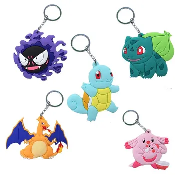 

Gengar Squirtle Bulbasaur Jigglypuff Charizard Soft Jewelry pendant Chain pendant color metal Collectible gifts