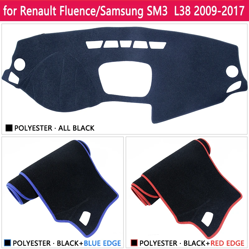 Для Renault Fluence 2009~ samsung SM3 Противоскользящий коврик на приборную панель солнцезащитный коврик для приборной панели автомобиля аксессуары 2012