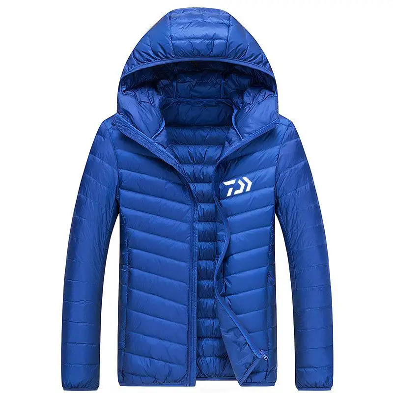 

2019 New Men DAIWA Fishing Vest Outdoor Warm White Duck Down Fishing Jacket Waterproof Hiking Fishing Shirts DAWA Clothes