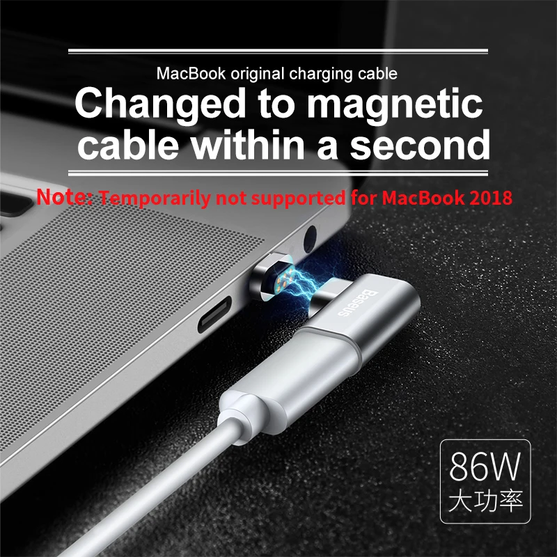 Baseus кабель usb type-C к магнитному адаптеру type-C для Macbook samsung s8 s9 OnePlus 5 5T 6 быстрая зарядка магнит USB-C разъем