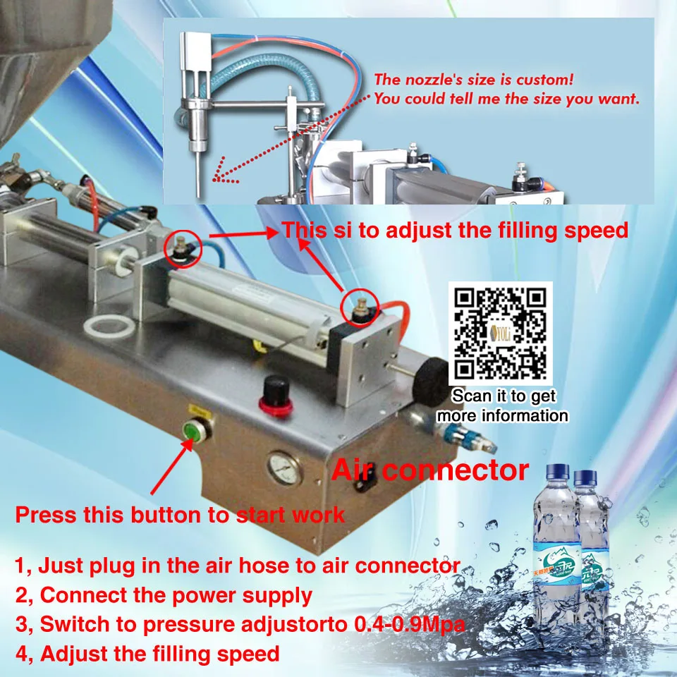 Может машина полуавтоматическая Пневматический поршневой заполнения жидкости, заполняющей бутылки машина для продажи