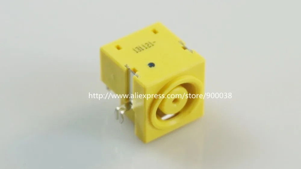 5pcs Laptop DC Power Jack Connector Female Socket through hole PCB right angle yellow insulator middle mount | Обустройство дома