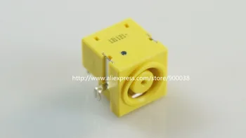 

5pcs Laptop DC Power Jack Connector Female Socket through hole PCB right angle yellow insulator middle mount PCB