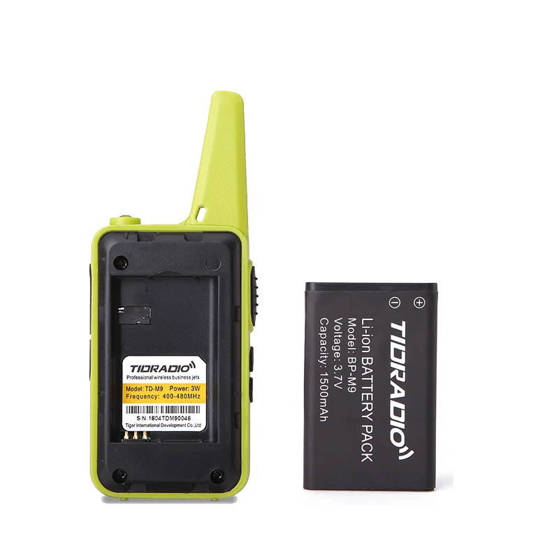 2 шт/комплект зеленый Мини Walkie Talkie для детей TD M9 Портативный CB радио TIDRADIO рация