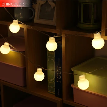 5 m 20 leds Vakantie lichten 5 cm grote ballen Led Light string AC Plug Multicolor Xmas kerst wedding indoor fairy decoratie DA 5 m 20 leds Vakantie lichten 5 cm grote ballen Led Light string AC Plug Multicolor Xmas kerst wedding indoor fairy decoratie DA