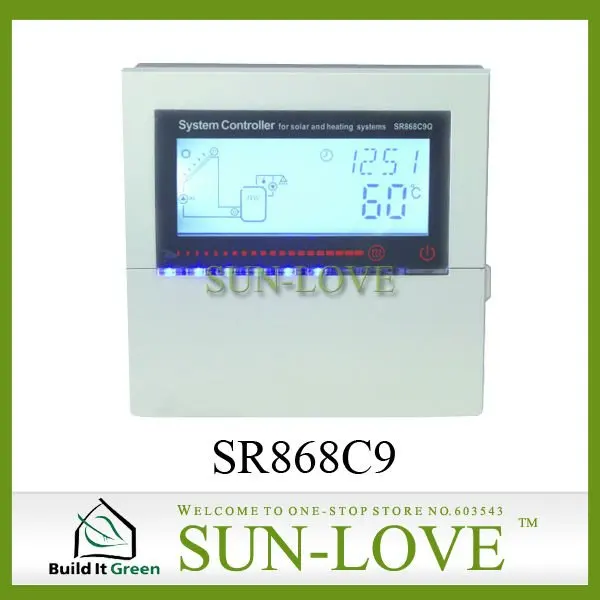 SR868C9 Solar Working Station Controller Pump Collector 110V/220V LCD Display |