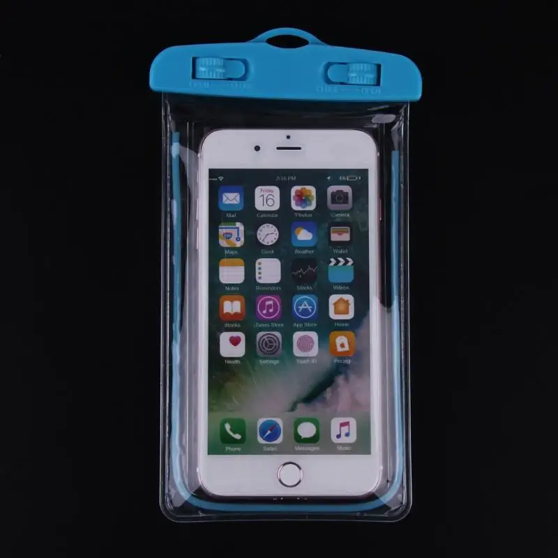 Сумки для плавания водонепроницаемый мешок с светящийся подводный чехол для телефона для iphone 6 6s 7 Универсальные Все модели 3,5 дюймов-6 дюймов