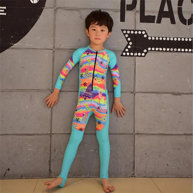 2018 Special sale swimwear baby boy One piece swimsuit kids long sleeve
