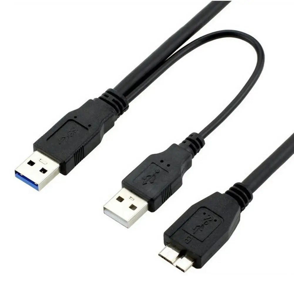 Кабель USB 3 0 для мобильного жесткого диска AM Male to Micro B Port Double Head Y Type до 5 Гбит/с