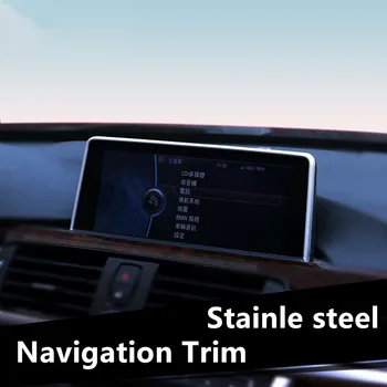 

Stainless Steel Center Console Navigation Frame Decoration Cover Trim For BMW 1/2/3/4 Series Car Styling Interior